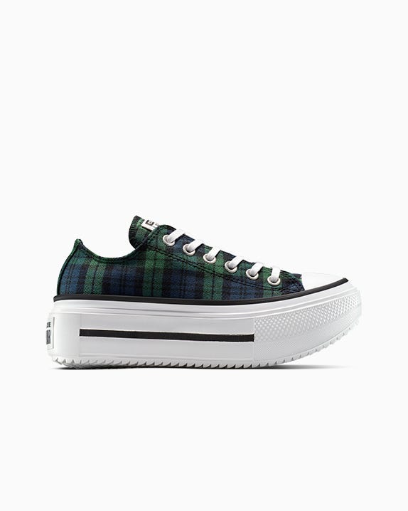 Chuck Taylor All Star Lift Double Stack Plaid Cano Baixo