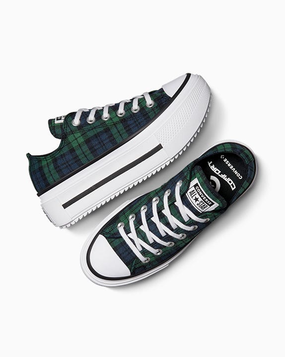 Chuck Taylor All Star Lift Double Stack Plaid Cano Baixo
