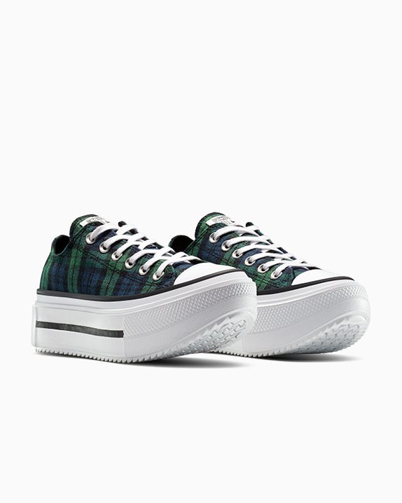 Chuck Taylor All Star Lift Double Stack Plaid Cano Baixo