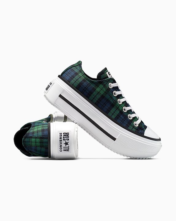 Chuck Taylor All Star Lift Double Stack Plaid Cano Baixo