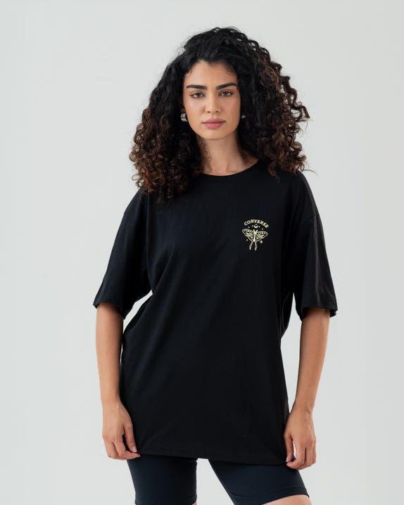 Camiseta Borboleta Frente e Costas Oversized Fit Feminino
