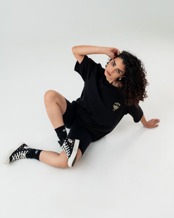 Camiseta Borboleta Frente e Costas Oversized Fit Feminino