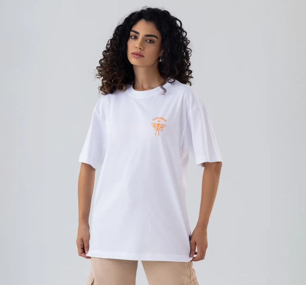 Camiseta Borboleta Frente e Costas Oversized Fit Feminino