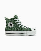 Chuck Taylor All Star Padded Lift Neutral Colors Animal Print Cano Alto