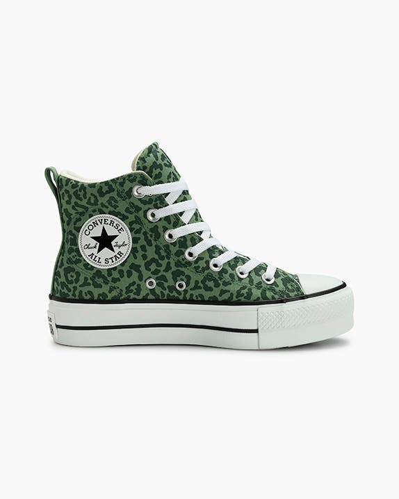 Chuck Taylor All Star Padded Lift Neutral Colors Animal Print Cano Alto