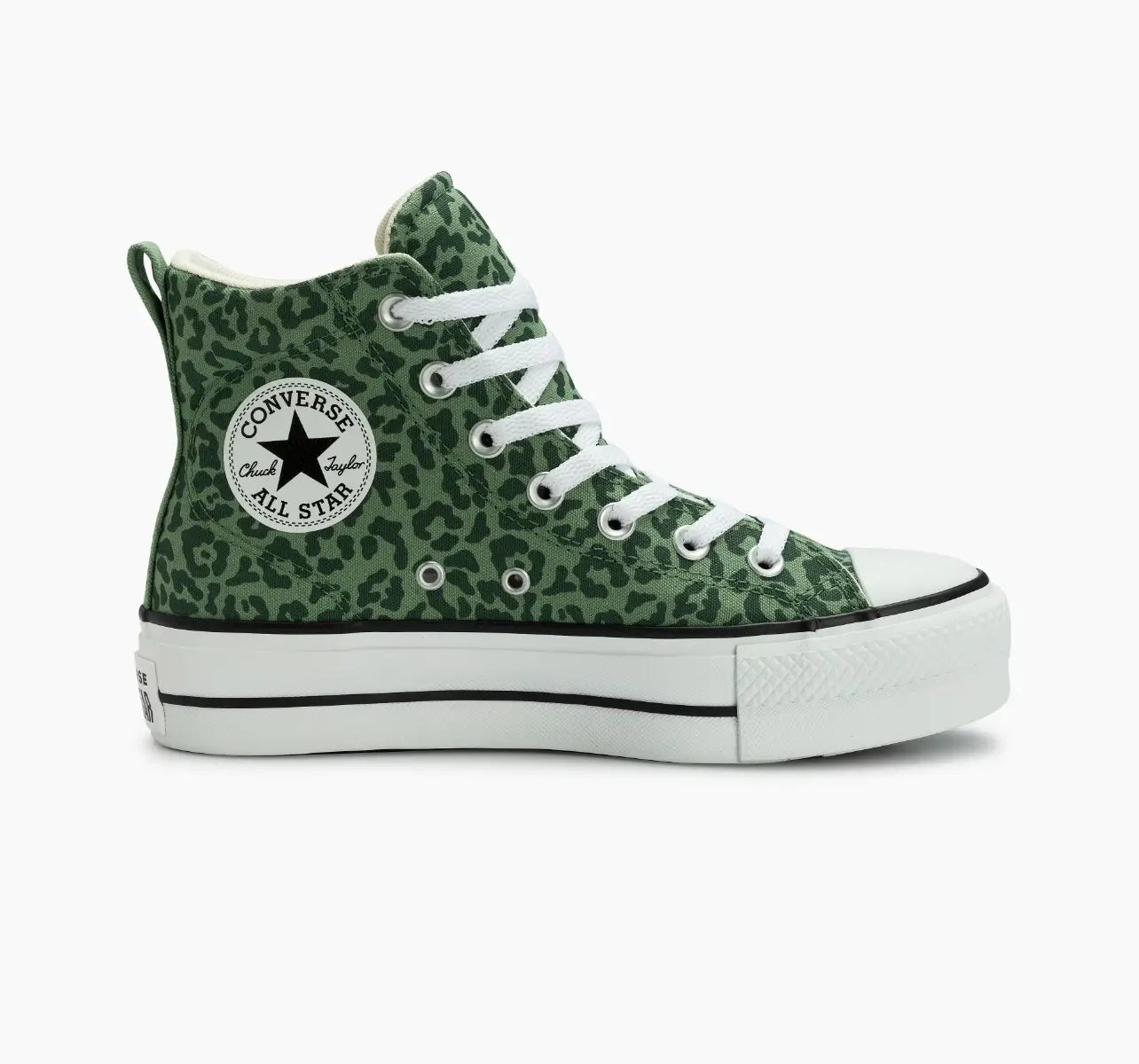 Chuck Taylor All Star Padded Lift Neutral Colors Animal Print Cano Alto