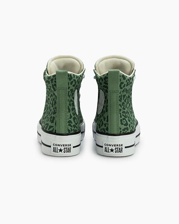 Chuck Taylor All Star Padded Lift Neutral Colors Animal Print Cano Alto