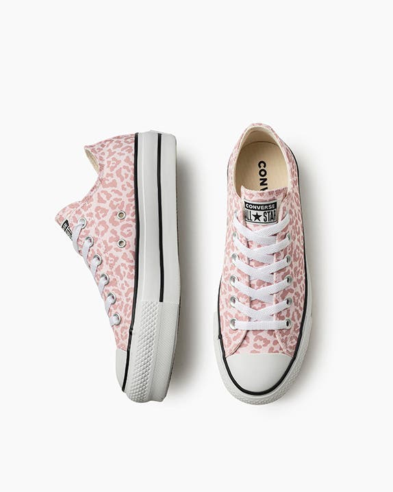 Chuck Taylor All Star Lift Neutral Colors Animal Print Cano Baixo