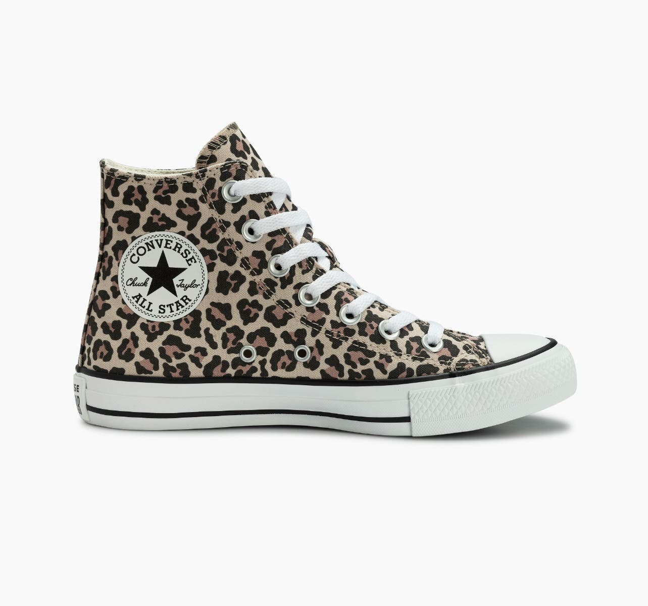 Chuck Taylor All Star Neutral Colors Animal Print Cano Alto